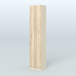 Аптечный узкий стеллаж под резину №2, Крем Вайс и Дуб Сонома U2236-5