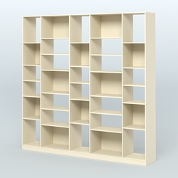 Стеллаж из ДСП серии ЛОФТ №17-2 с полками ДСП, Крем Вайс