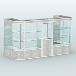 Павильон из профиля пристенный №11а (5,50 кв. м), Метрополитан Грей