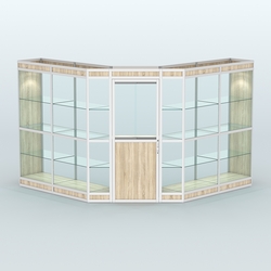 Павильон из профиля угловой №7в (9 кв.м), Дуб Сонома