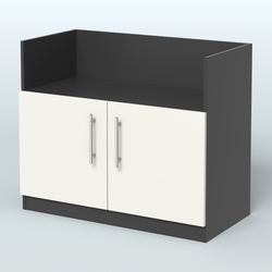 Креденция с нишей , Черный + Белый