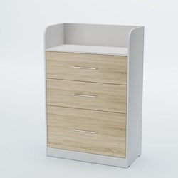 Стойка официанта "Бармен" №2, Белый + Дуб Сонома