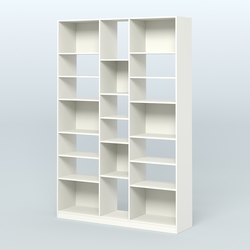 Стеллаж из ДСП серии ЛОФТ №14-2 с полками ДСП, Белый