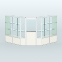 Павильон из профиля угловой №7б (9 кв.м), Белый