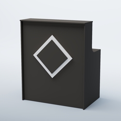 Ресепшен прямоугольный РОМБ №1, Черный