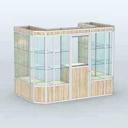 Павильон из профиля пристенный №6а (4,05 кв. м), Дуб Сонома