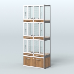 Витрина средняя для продажи птиц в зоомагазин серии ЖАКО-03, Орех