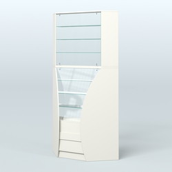 Витрина внутренний угол БРИЗ №4, Белый