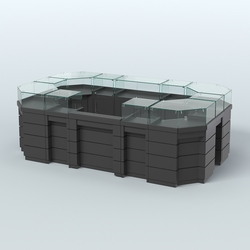 Торговый островок GOLD №4 (6,75 кв.м), Черный