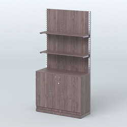 Система ЭЛЕГАНТ №8 с ДСП и тумбой T23 (1200 мм), Ясень Анкор темный