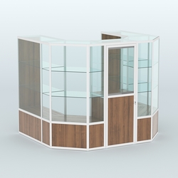 Павильон из профиля пристенный №3в ( 4,32 кв. м), Орех