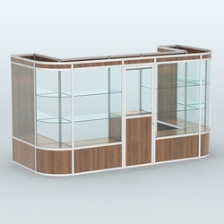 Павильон из профиля пристенный №11а (5,50 кв. м), Орех