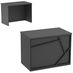 Ресепшен - стол серии ЛОФТ - АЛЬФА №1 (декор №1), Черный