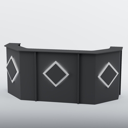 Ресепшен со скошенными углами РОМБ №5, Антрацит