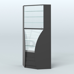 Витрина внутренний угол БРИЗ №4, Черный