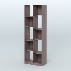 Стеллаж из ДСП серии ЛОФТ №8-1 (зеркальное отражение - Z) , Ясень Анкор темный