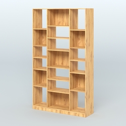 Стеллаж из ДСП серии ЛОФТ №12-2 с полками ДСП, Дуб Золотистый