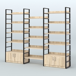 Комбо стеллажей с полками STRONG - АЛЬФА №4 (2860 мм), Дуб Сонома