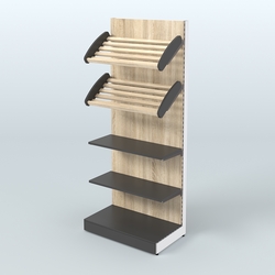 Стеллаж для хлеба и выпечки с полками - корзинами Феникс №12, Черный + Дуб Сонома