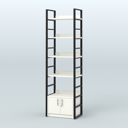 Торговый стеллаж малый STRONG - АЛЬФА №1, Белый