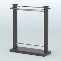 Островная система с перфорацией и П-образными поручнями №1, Черный