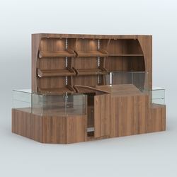 Угловой павильон для небольшого магазина по продаже хлеба и выпечки №2, Орех