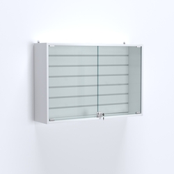 Витрина настенная №203-1Б широкая, Белый