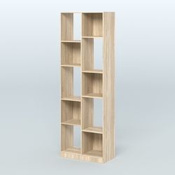Стеллаж из ДСП серии ЛОФТ №8-1 (зеркальное отражение - Z) , Дуб Сонома