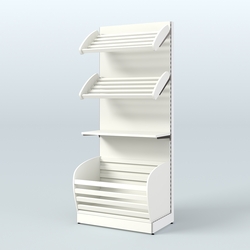 Стеллаж для хлеба и выпечки с нижней корзиной - накопителем Феникс №12К, Белый