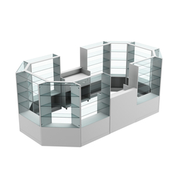 Торговый островок в центр зала ГРАЦИЯ №5 (открытый) (8, 55 кв.м), Серый