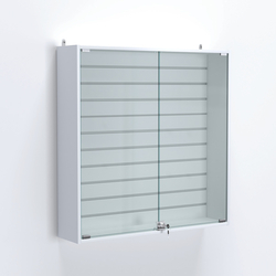 Витрина настенная №204-1Б закрытая с экономпанелью, Белый