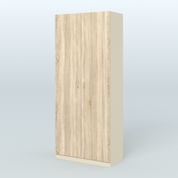 Аптечный шкаф широкий для одежды персонала №4, Крем Вайс и Дуб Сонома U2236-5