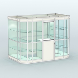 Павильон из профиля пристенный №10в (4,05 кв.м), Белый