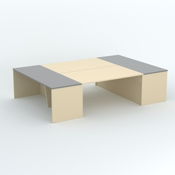 Стол для переговоров Вектор №2, Крем Вайс и Темно Серый U2236-U2601