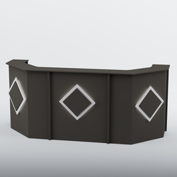 Ресепшен со скошенными углами РОМБ №5, Черный