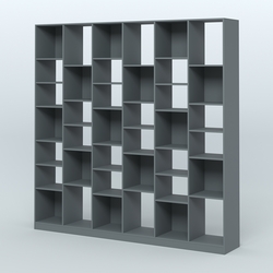 Стеллаж из ДСП серии ЛОФТ №16-2 с полками ДСП, Темно-Серый