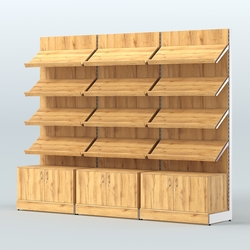 Стеллаж для хлеба и выпечки трехсекционный Феникс №6, Дуб Золотистый