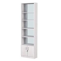 Стеллаж из ДСП с 4-мя полками 250x600 мм серии LEVEL-4 №4-2 (З/C - ЗЕРКАЛО), Ясень Анкор светлый