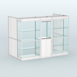 Павильон из профиля пристенный №1в (4,05 кв. м), Ясень Анкор светлый