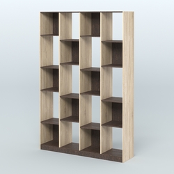 Стеллаж из ДСП серии ЛОФТ №11-1, Дуб Сонома + Дуб Венге