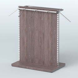 Система ЭЛЕГАНТ островная с ДСП и двумя пооручнями №2, Ясень Анкор темный