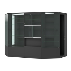 Пристенный торговый павильон из ДСП СЭСП №4 (4, 68 кв.м), Черный