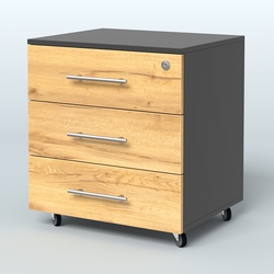 Тумба Леван, Черный и Дуб Золотистый U1148