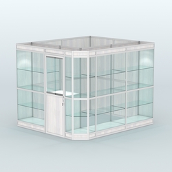 Павильон из профиля угловой №6в (5,5 кв.м), Ясень Анкор светлый