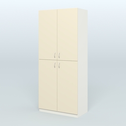 Шкаф для аптек с полками №2, Белый + Крем Вайс