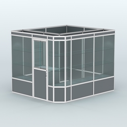 Павильон из профиля угловой №6а (5,5 кв.м), Темно-Серый