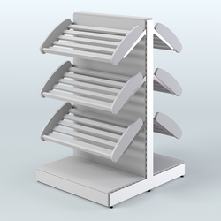 Стеллаж для хлеба и выпечки островной низкий СХОН-01, Серый