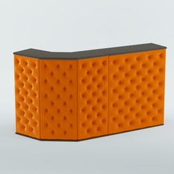 Ресепшен Г-образный БАРХАТ СЕРЫЙ ПЕРЛАМУТР №1 (карета золото), Черный + 08 Mustard