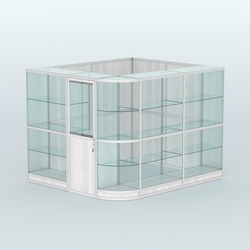 Павильон из профиля угловой №5г (5,5 кв.м), Ясень Анкор светлый