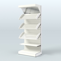 Стеллаж для хлеба и выпечки с полками - корзинами и фризом Феникс №3Ф, Белый